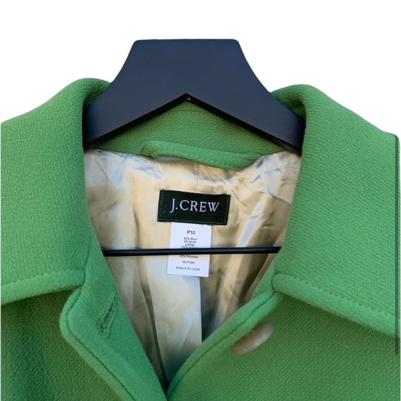 J. Crew Green Pea Coat - Picture 2 of 3